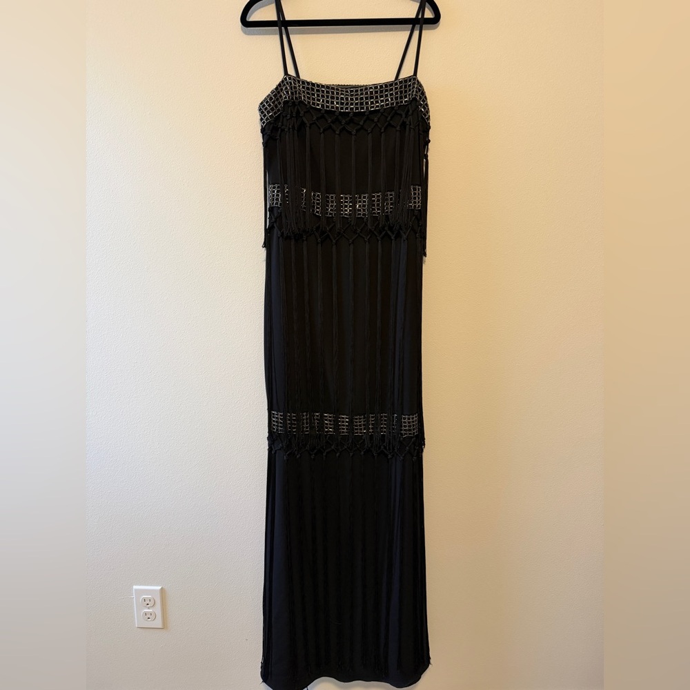 Badgley Mischka Black Strapless Dress